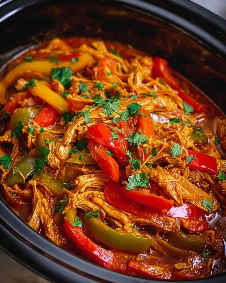 Delicious Easy Crockpot Chicken Fajitas served with toppings
