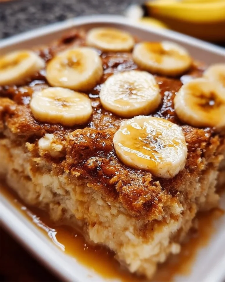 Irresistible banana bread cobbler with a gooey twist served on a plate.