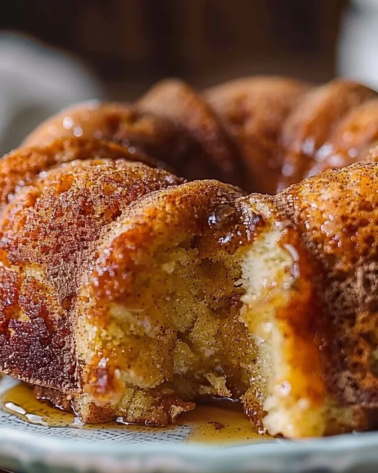 Deliciously moist Apple Cinnamon Bundt Cake garnished with fresh apples and cinnamon.