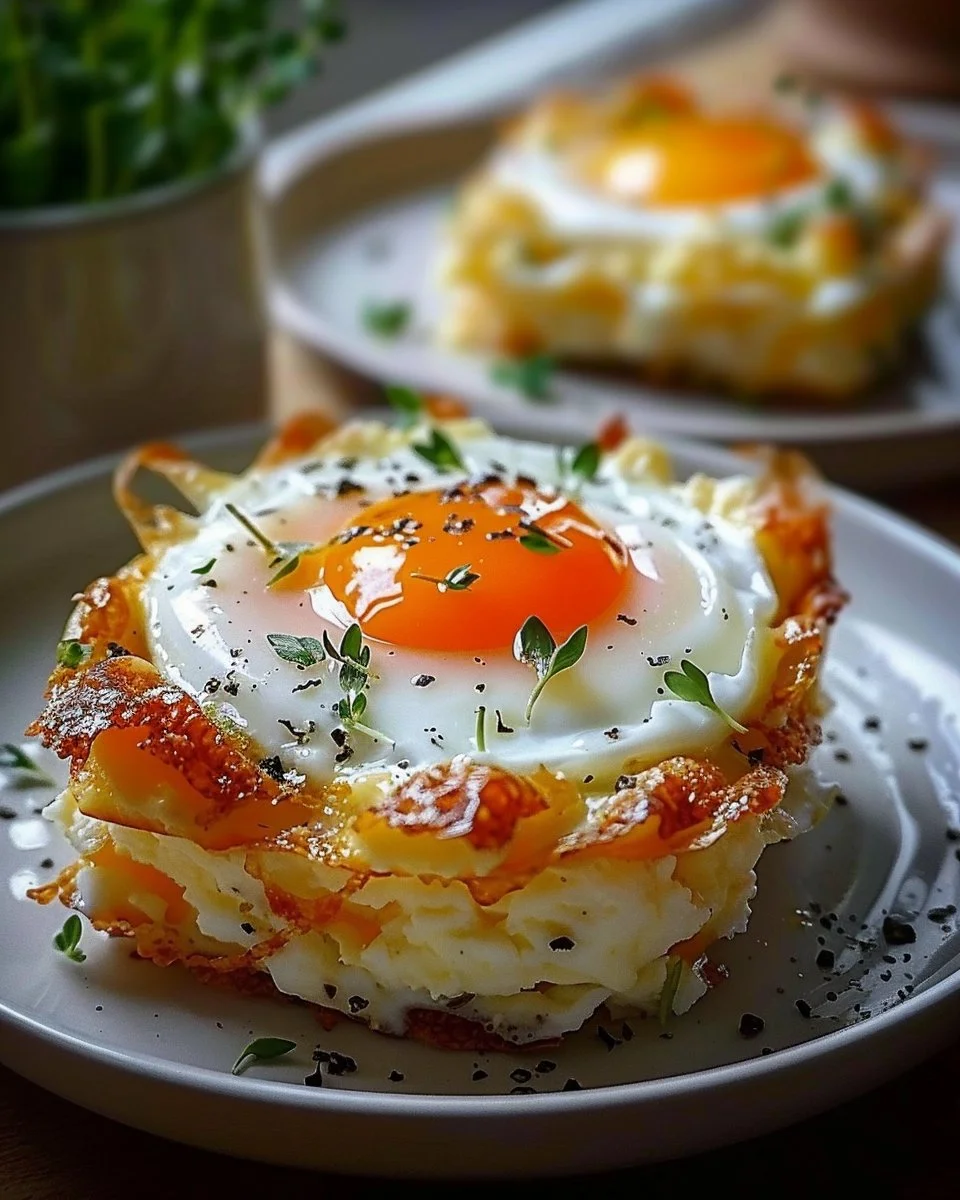Baked Eggs Napoleon