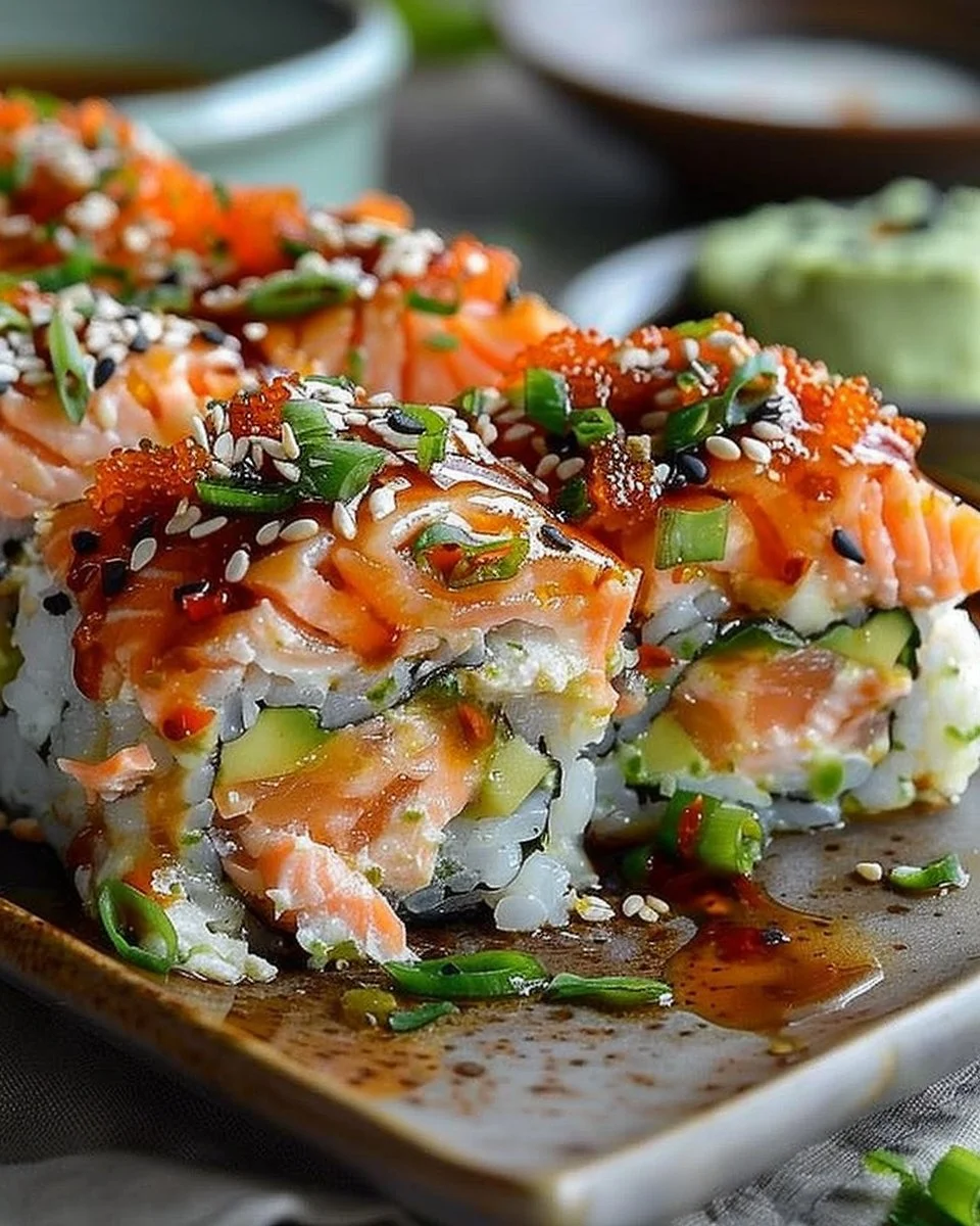 Easy Spicy Salmon Sushi Bake