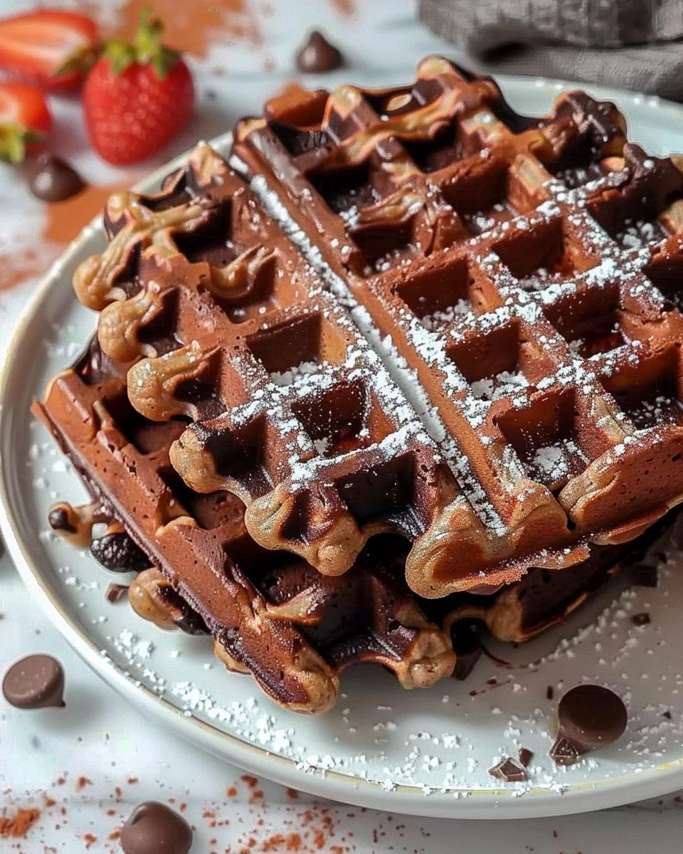 Fudgy Brownie Waffles