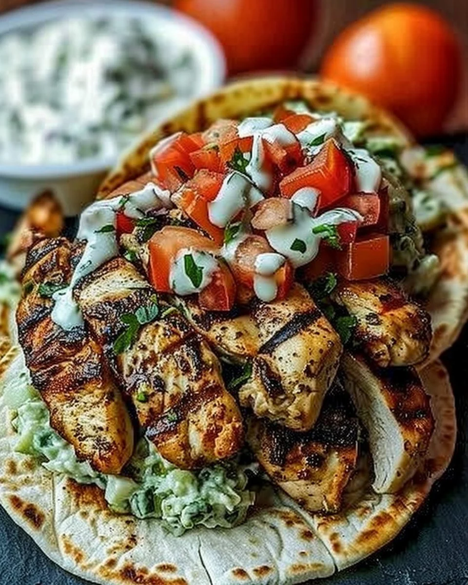 Greek Chicken Gyros