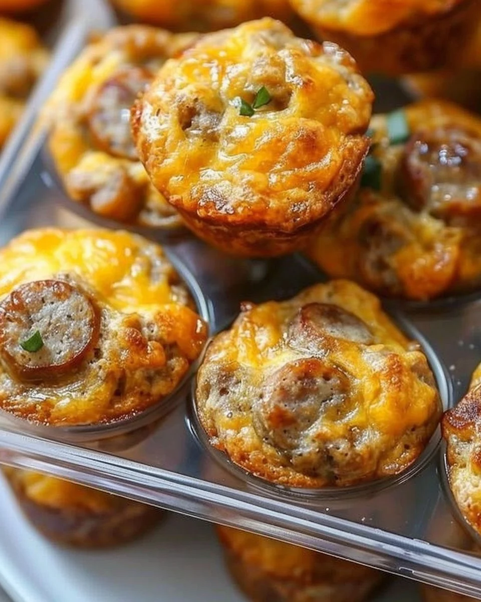 High-Protein Pancake Sausage Mini Muffins