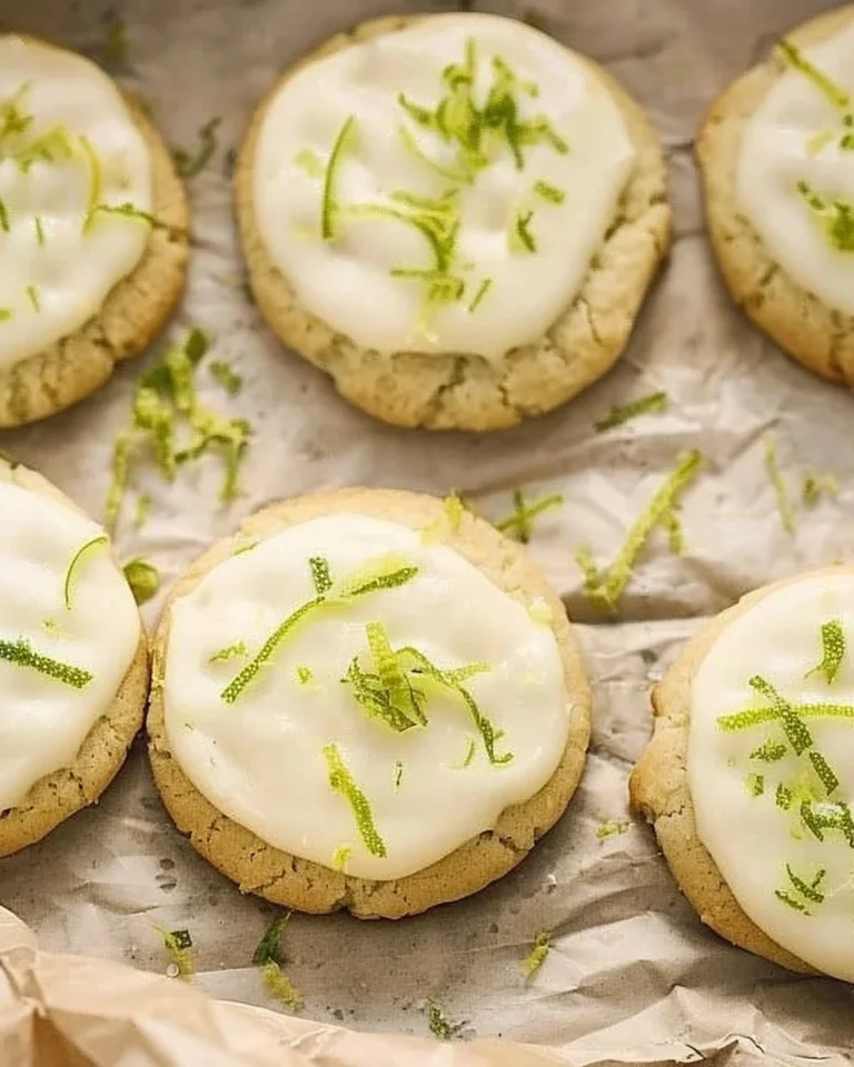 Delicious Key Lime Cookies with a tangy lime flavor and zest