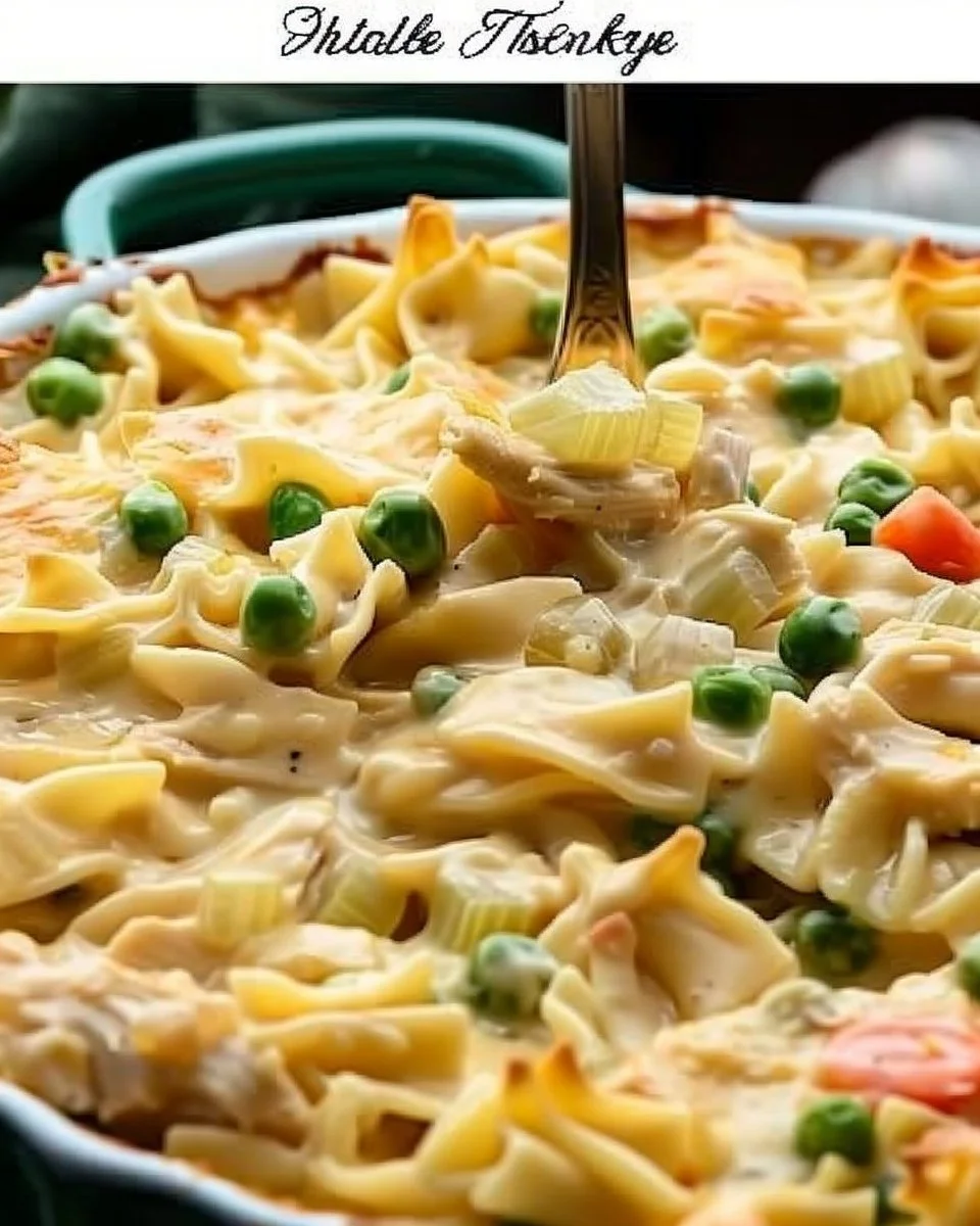 Noodle Chicken Pot Pie Casserole