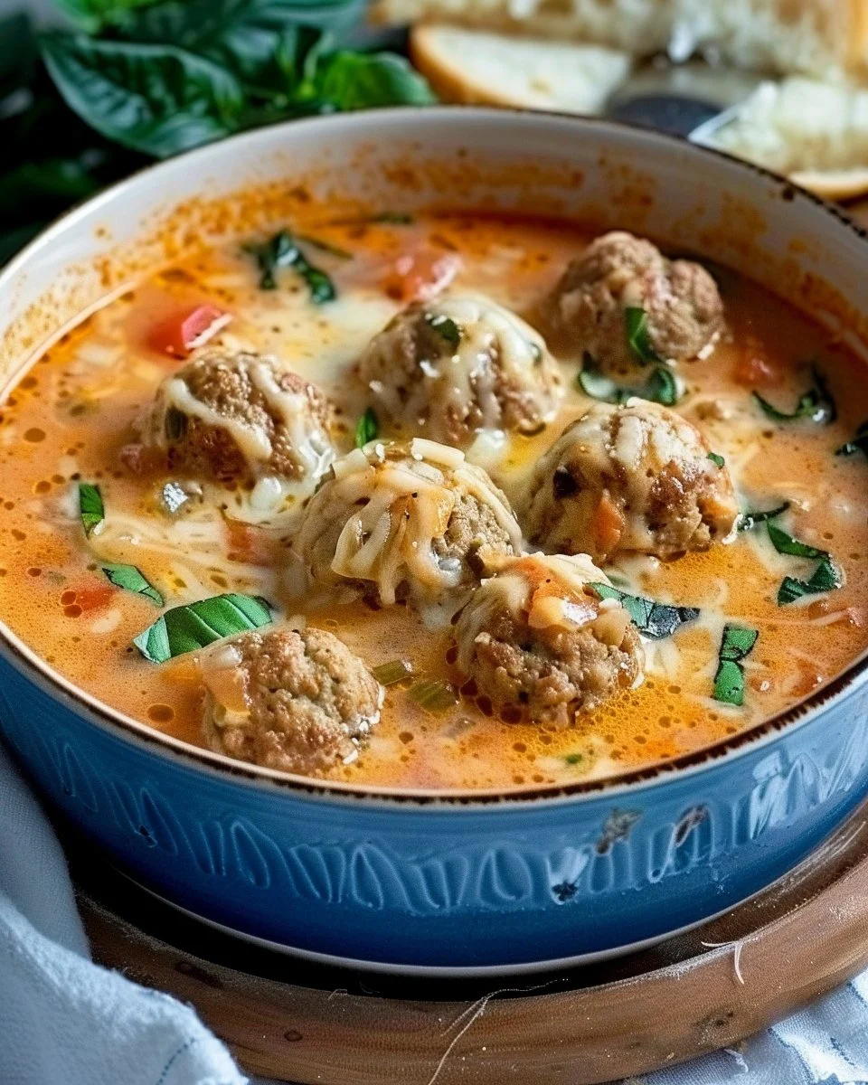 Savor the Comfort: Creamy Italian Meatball Soup to Warm Your Soul