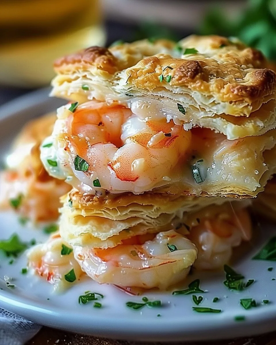 Savory Shrimp and Crab Biscuit Melts