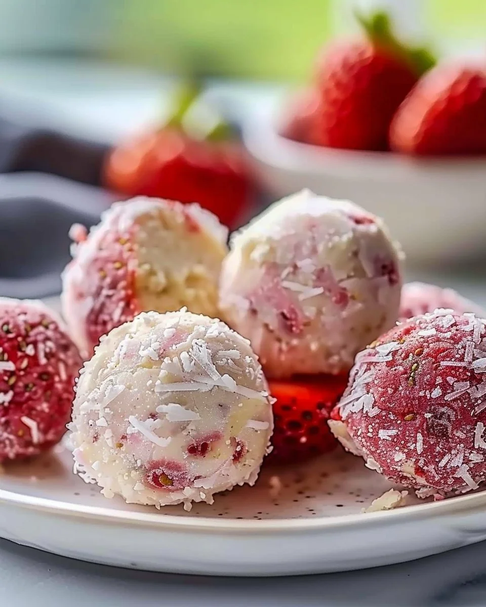 Strawberry Cheesecake Protein Balls