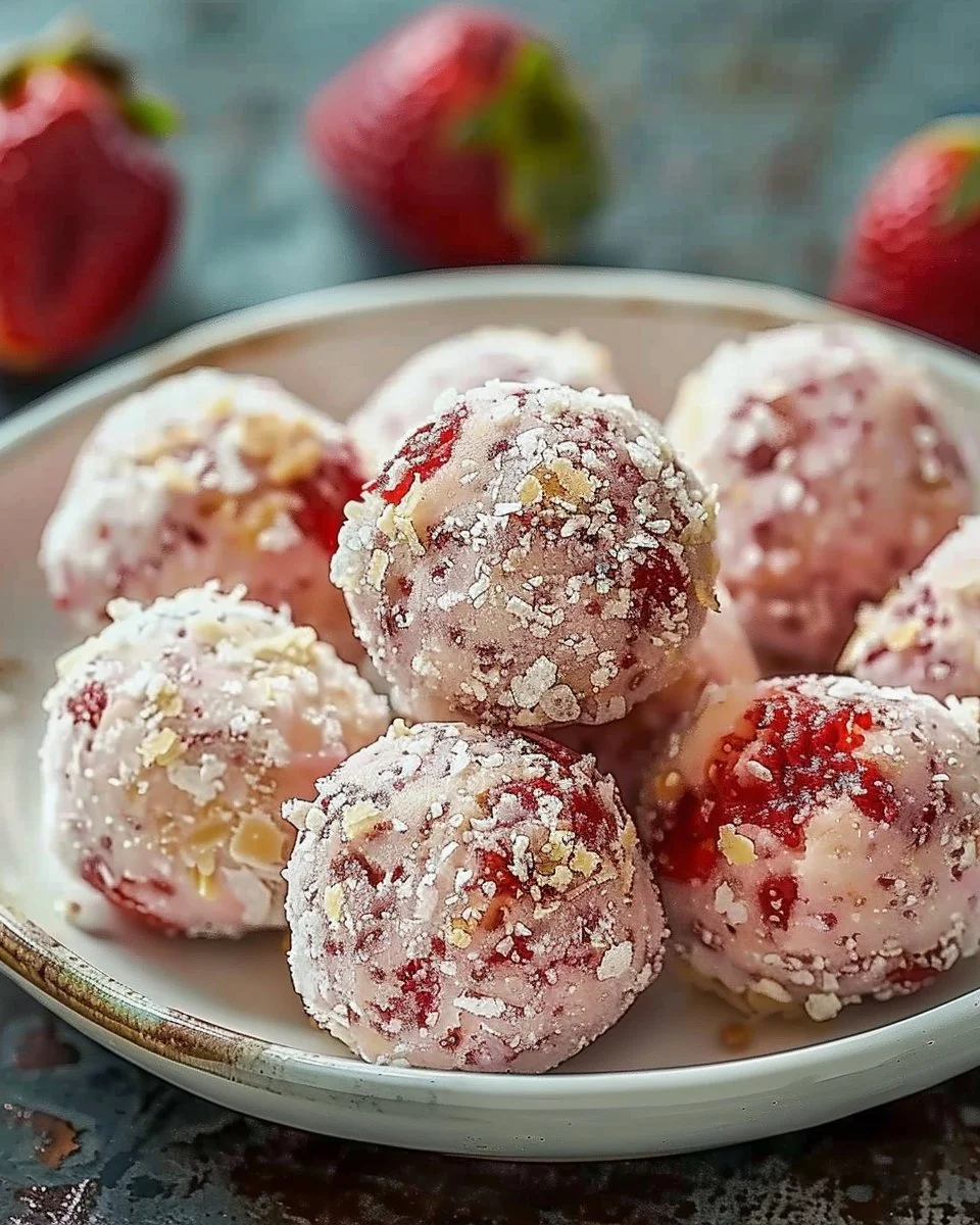 Strawberry Cheesecake Protein Balls